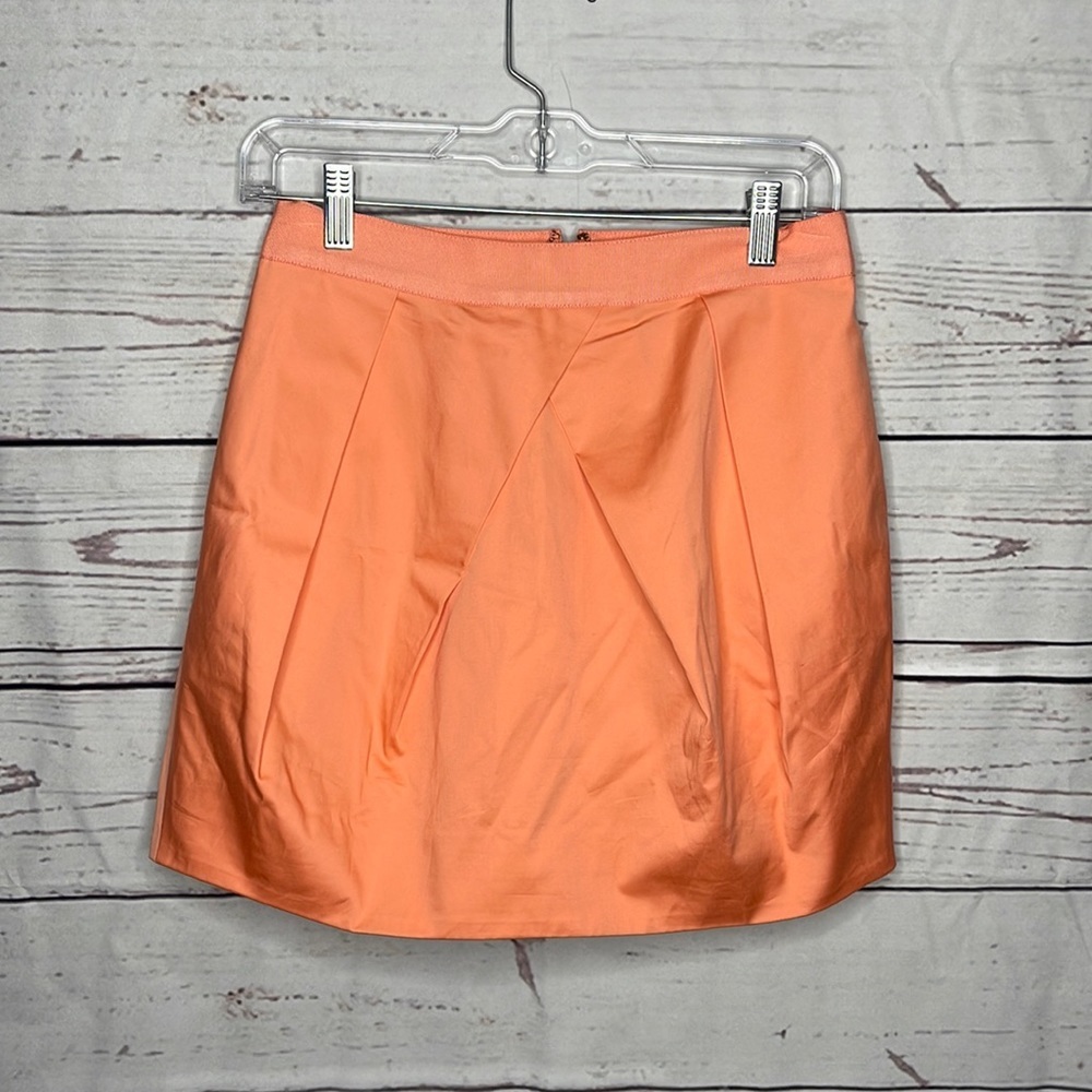 J Crew Coral Orange Mini Dress Skirt Sz 2!